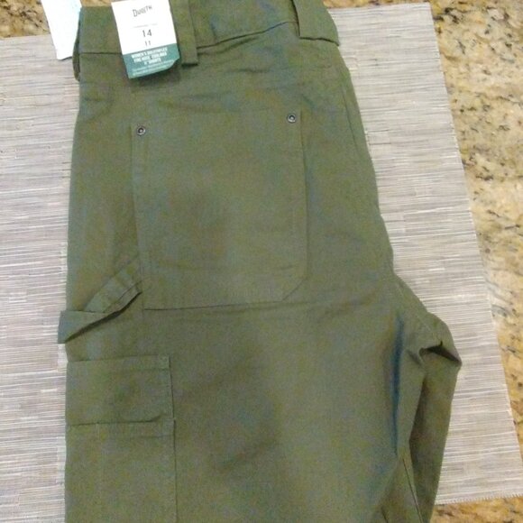 Duluth Trading Co Curvesetter Flex Cool Max Utility Shorts Green Size 14 NWT - Picture 6 of 10